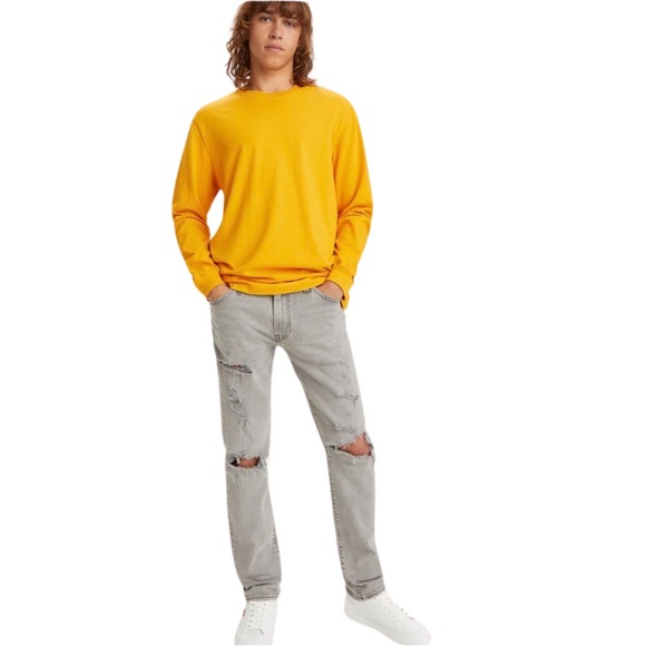 Levi’s Premium 511 Slim Jeans Destroyed Gris - Picture 2 of 16